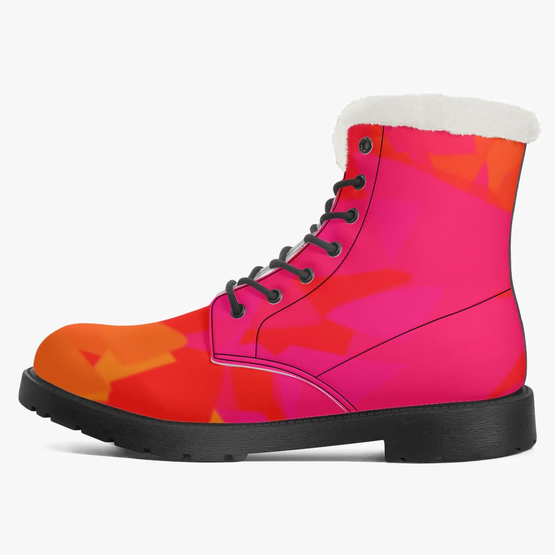 red-crystal-faux-fur-leder-boots-boots-jlr-design-4 - JLR Design