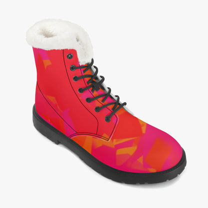 red-crystal-faux-fur-leder-boots-boots-jlr-design-7 - JLR Design