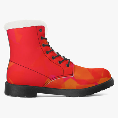 red-crystal-faux-fur-leder-boots-boots-jlr-design-8 - JLR Design