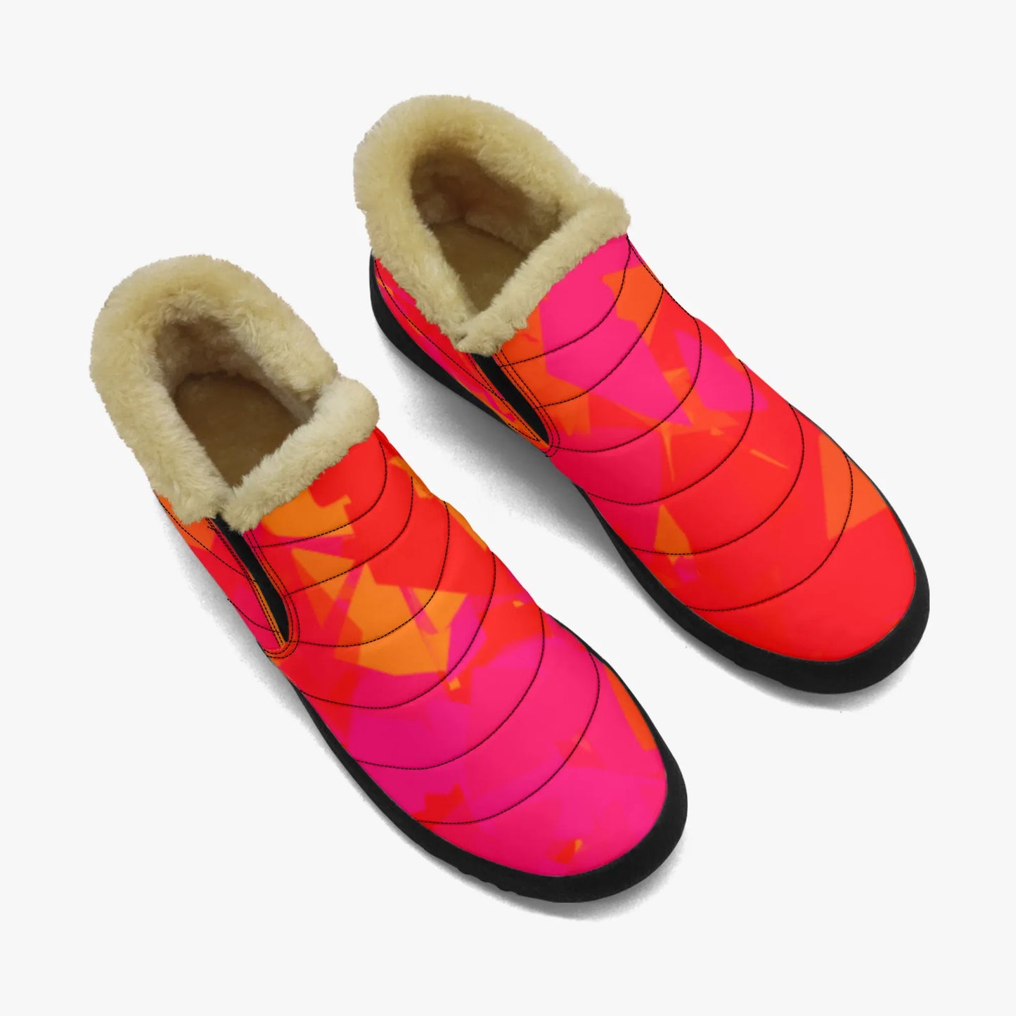 red-crystal-faux-fur-slipper-slipper-jlr-design-2 - JLR Design