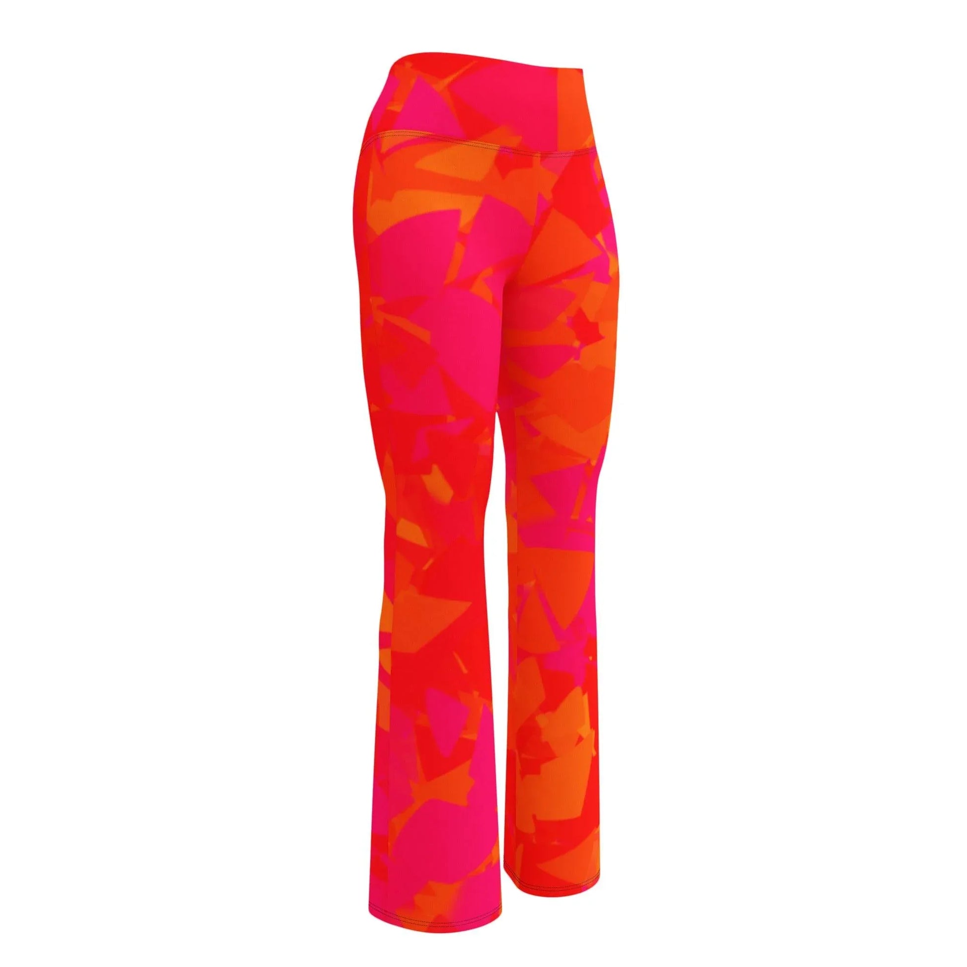 red-crystal-high-waist-flare-leggings-flare-leggings-jlr-design-11 - JLR Design