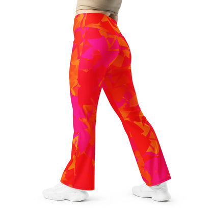 red-crystal-high-waist-flare-leggings-flare-leggings-jlr-design-5 - JLR Design