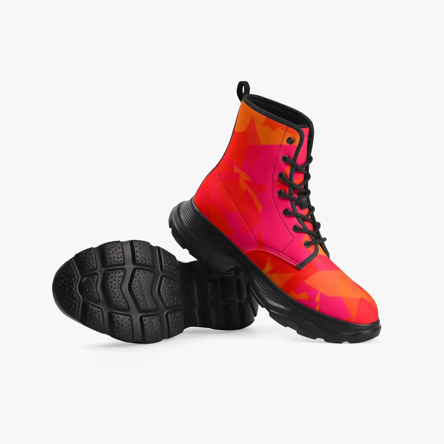 red-crystal-leather-chunky-boots-boots-jlr-design-6 - JLR Design