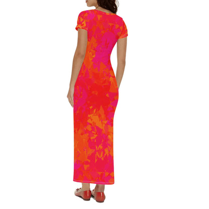 red-crystal-short-sleeve-long-dress-long-dress-jlr-design-2 - JLR Design