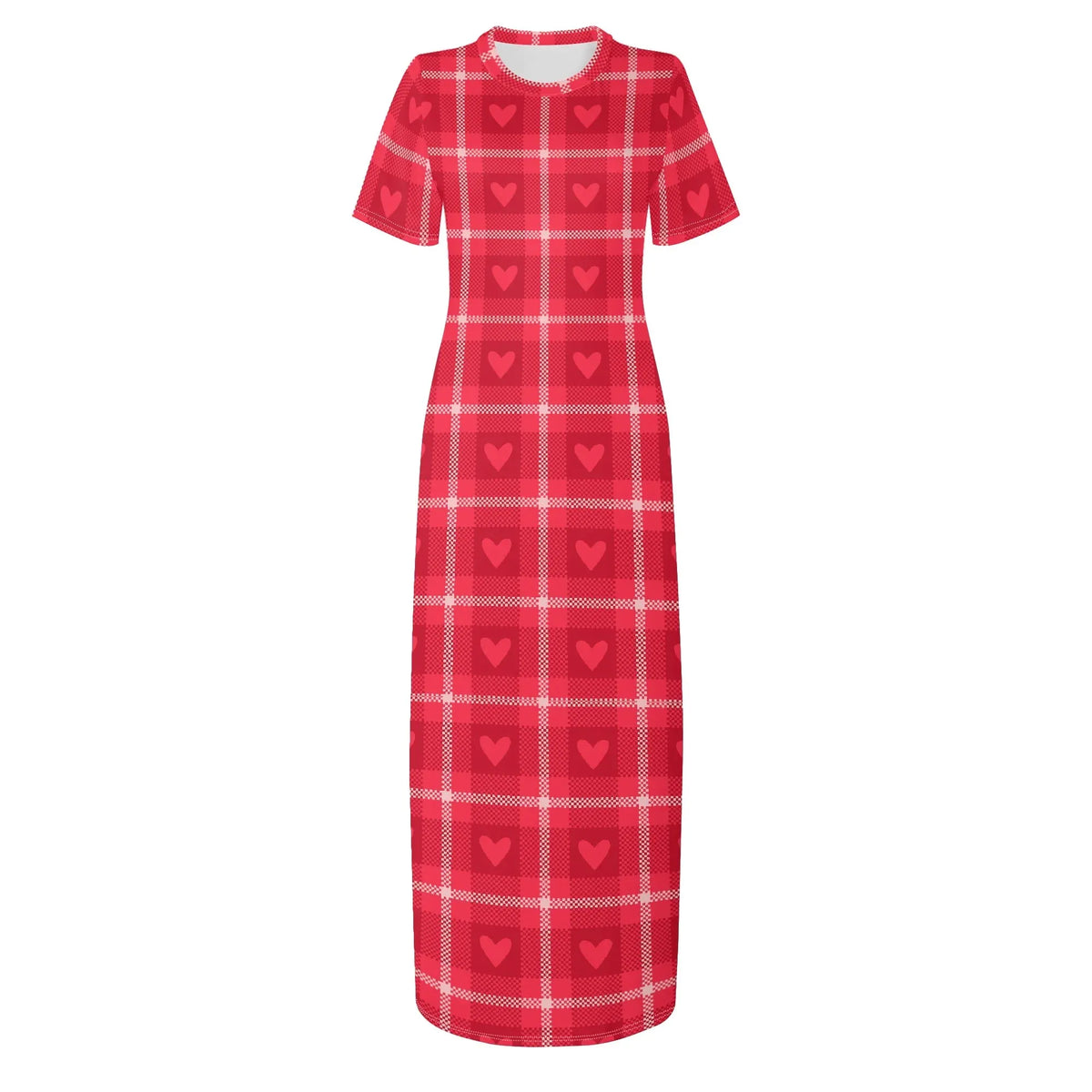 red-flanell-heart-bodycon-maxi-dress-long-dress-jlr-design-jlr-design-de-3 - JLR Design