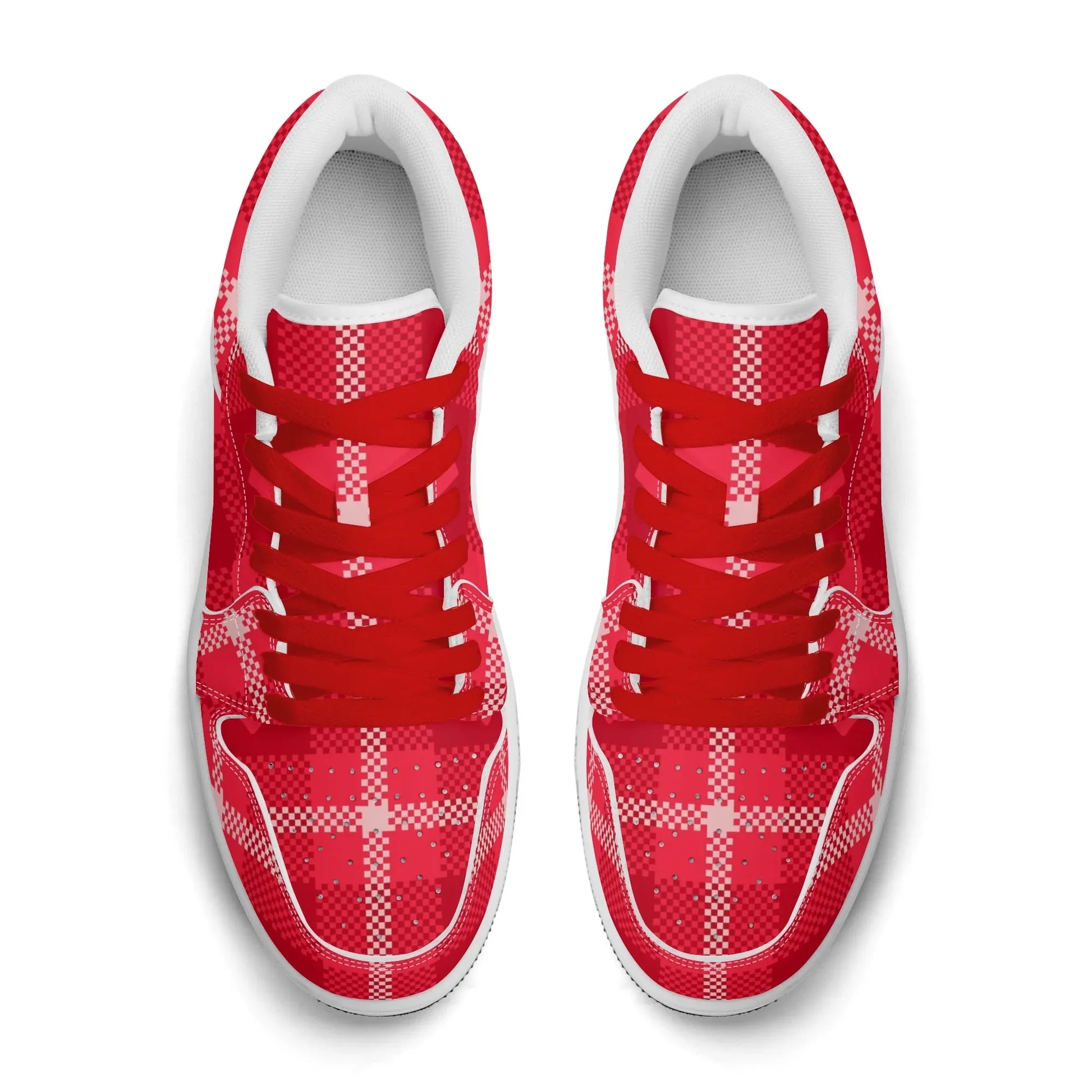 red-flanell-heart-low-top-leder-sneaker-fur-damen-sneaker-jlr-design-7 - JLR Design
