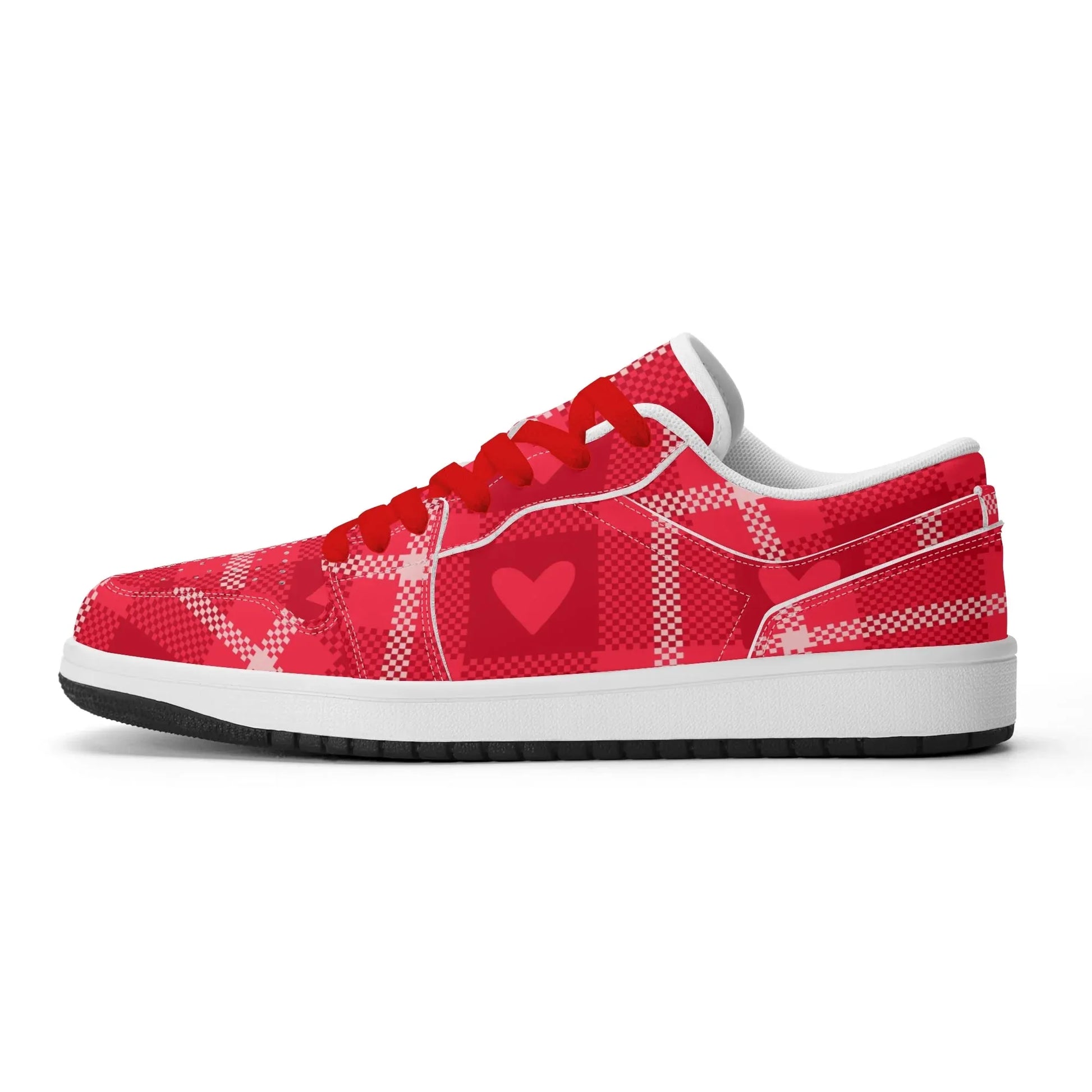 red-flanell-heart-low-top-leder-sneaker-fur-herren-sneaker-jlr-design-2 - JLR Design