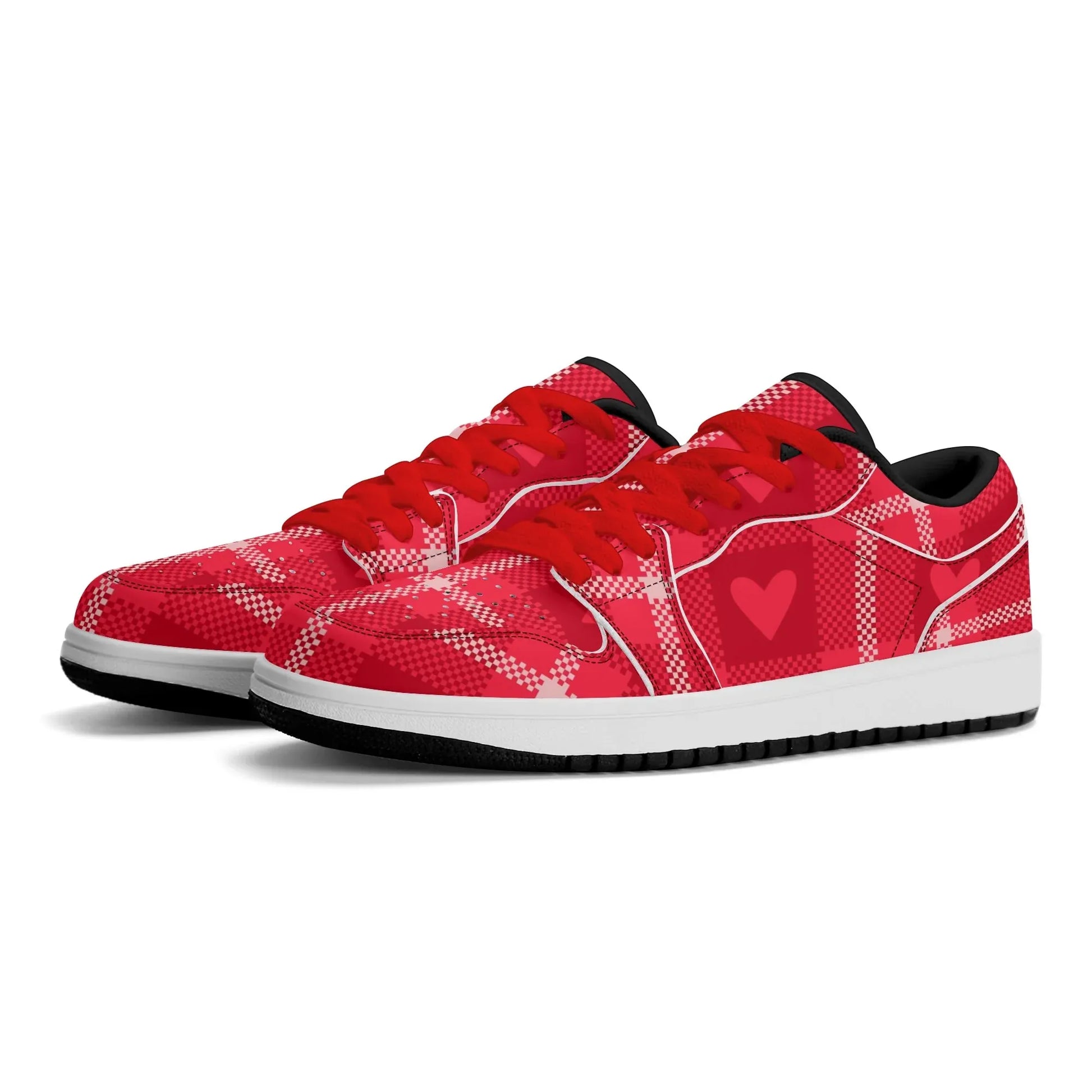 red-flanell-heart-low-top-leder-sneaker-fur-herren-sneaker-jlr-design-8 - JLR Design