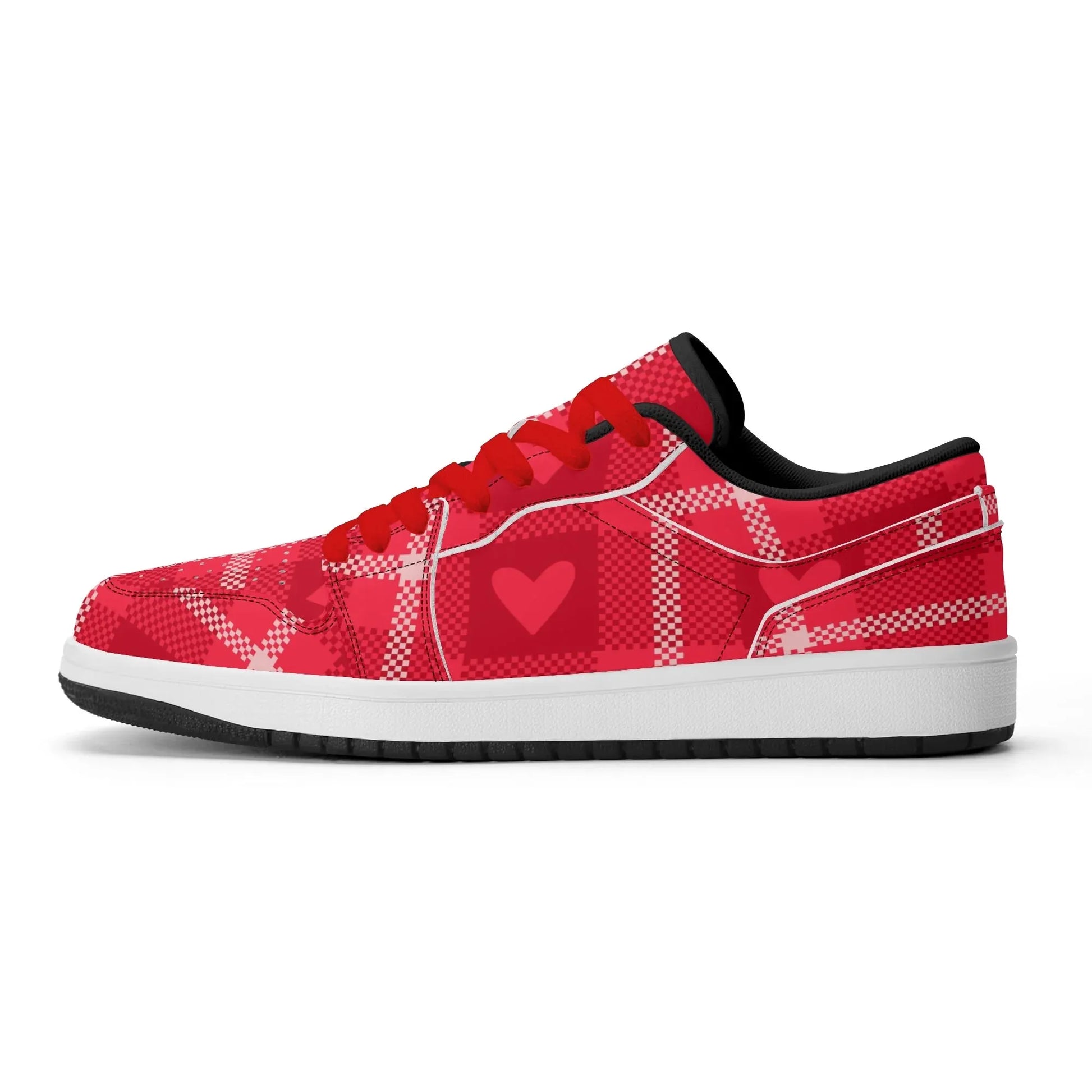 red-flanell-heart-low-top-leder-sneaker-fur-herren-sneaker-jlr-design-9 - JLR Design