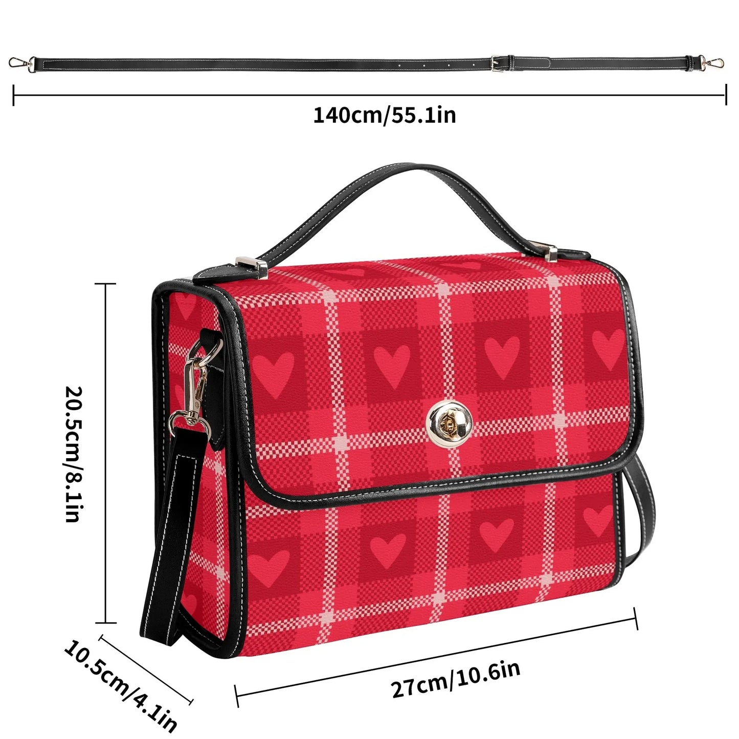 red-flanell-hearts-satchel-bag-umhangetasche-umhangetasche-jlr-design-8 - JLR Design