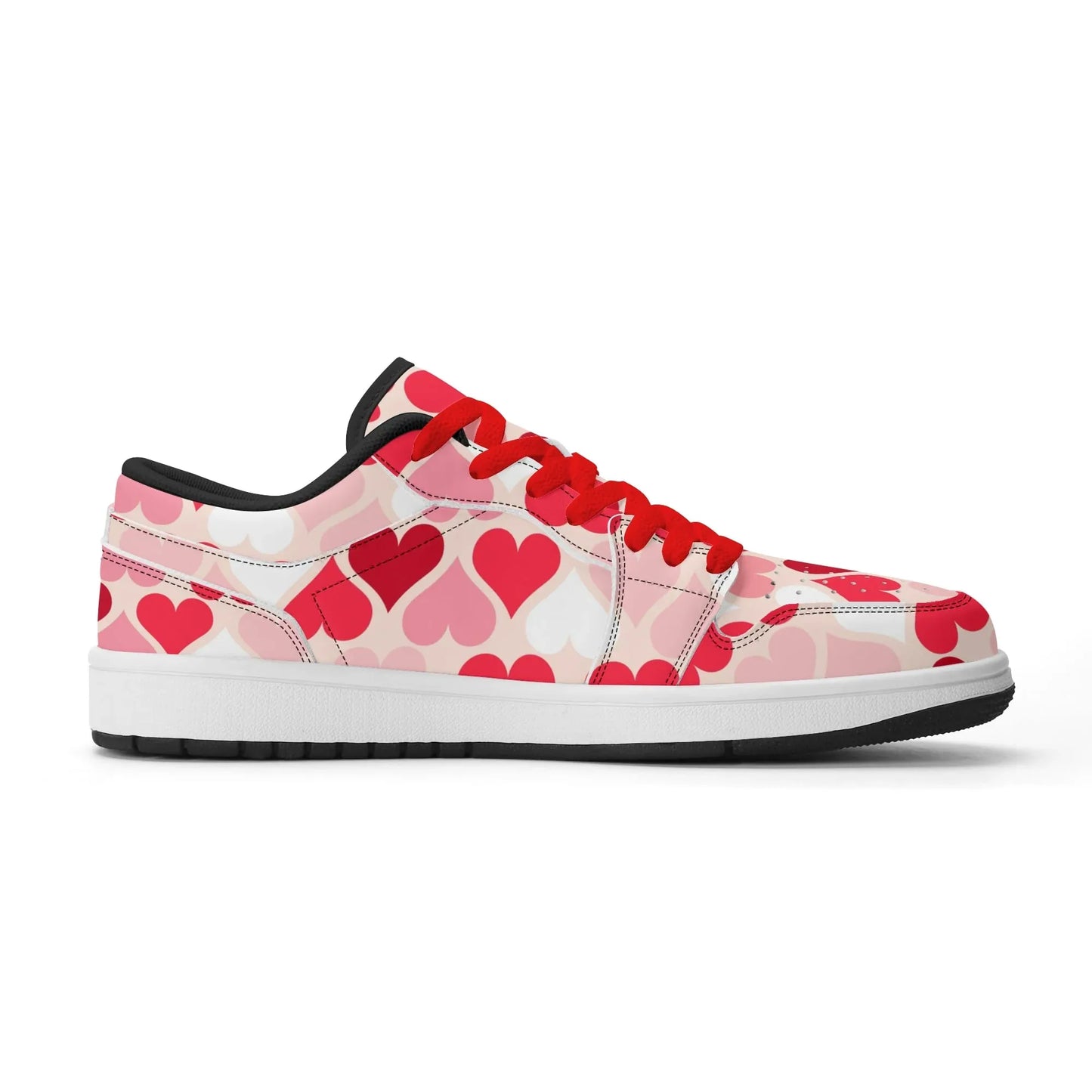 red-hearts-low-top-leder-sneaker-fur-damen-sneaker-jlr-design-10 - JLR Design
