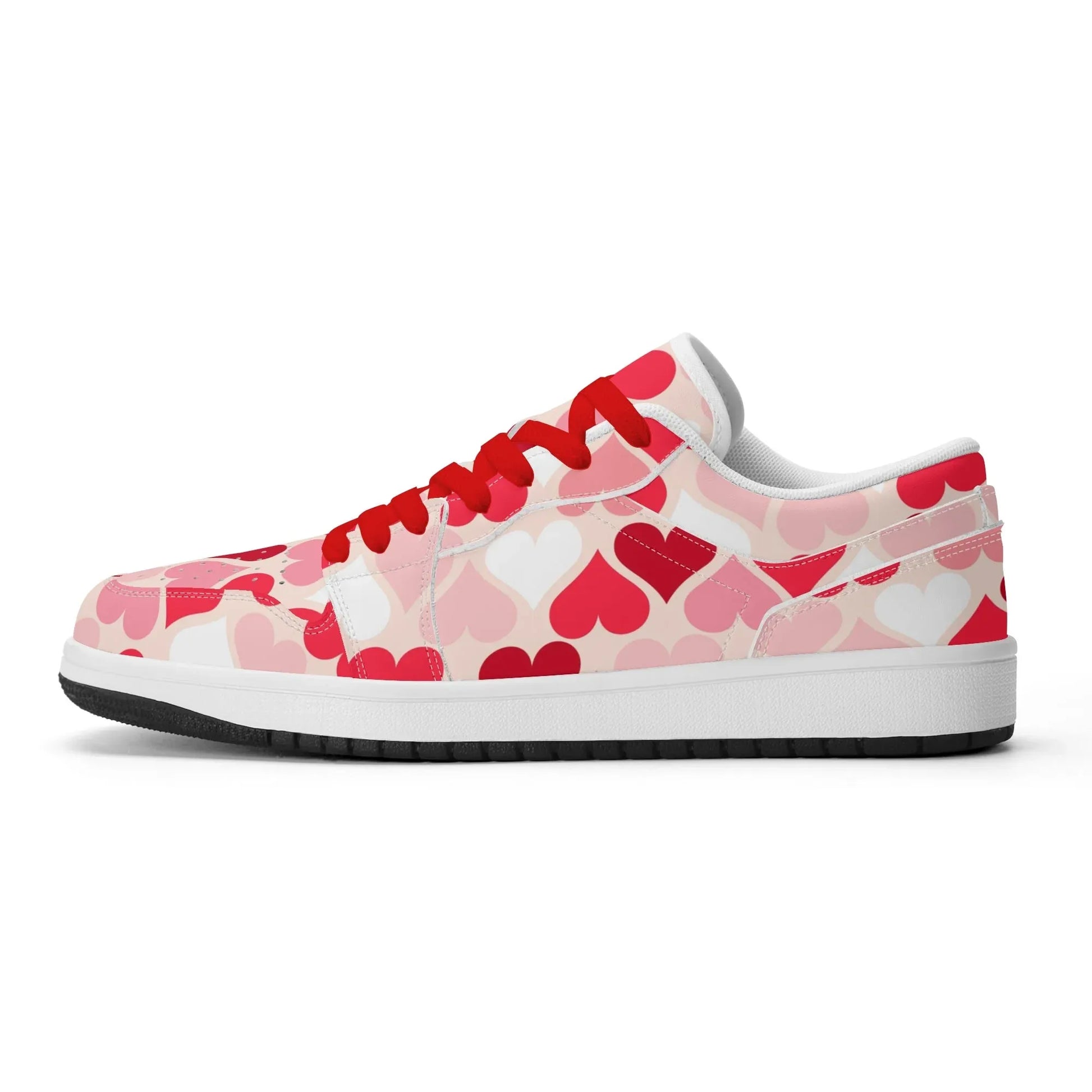 red-hearts-low-top-leder-sneaker-fur-damen-sneaker-jlr-design-2 - JLR Design