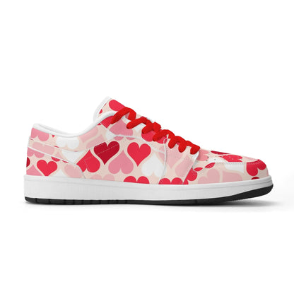 red-hearts-low-top-leder-sneaker-fur-damen-sneaker-jlr-design-3 - JLR Design