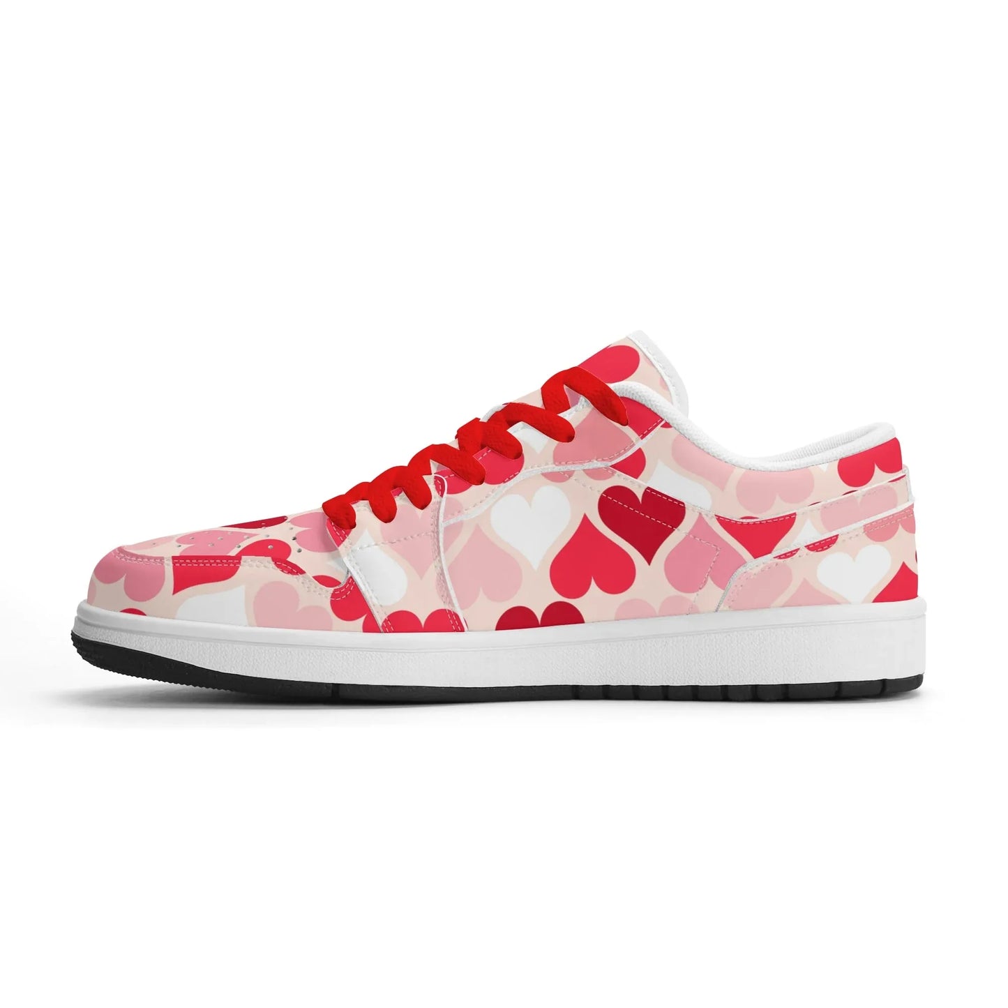 red-hearts-low-top-leder-sneaker-fur-damen-sneaker-jlr-design-4 - JLR Design
