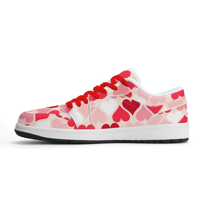 red-hearts-low-top-leder-sneaker-fur-damen-sneaker-jlr-design-4 - JLR Design