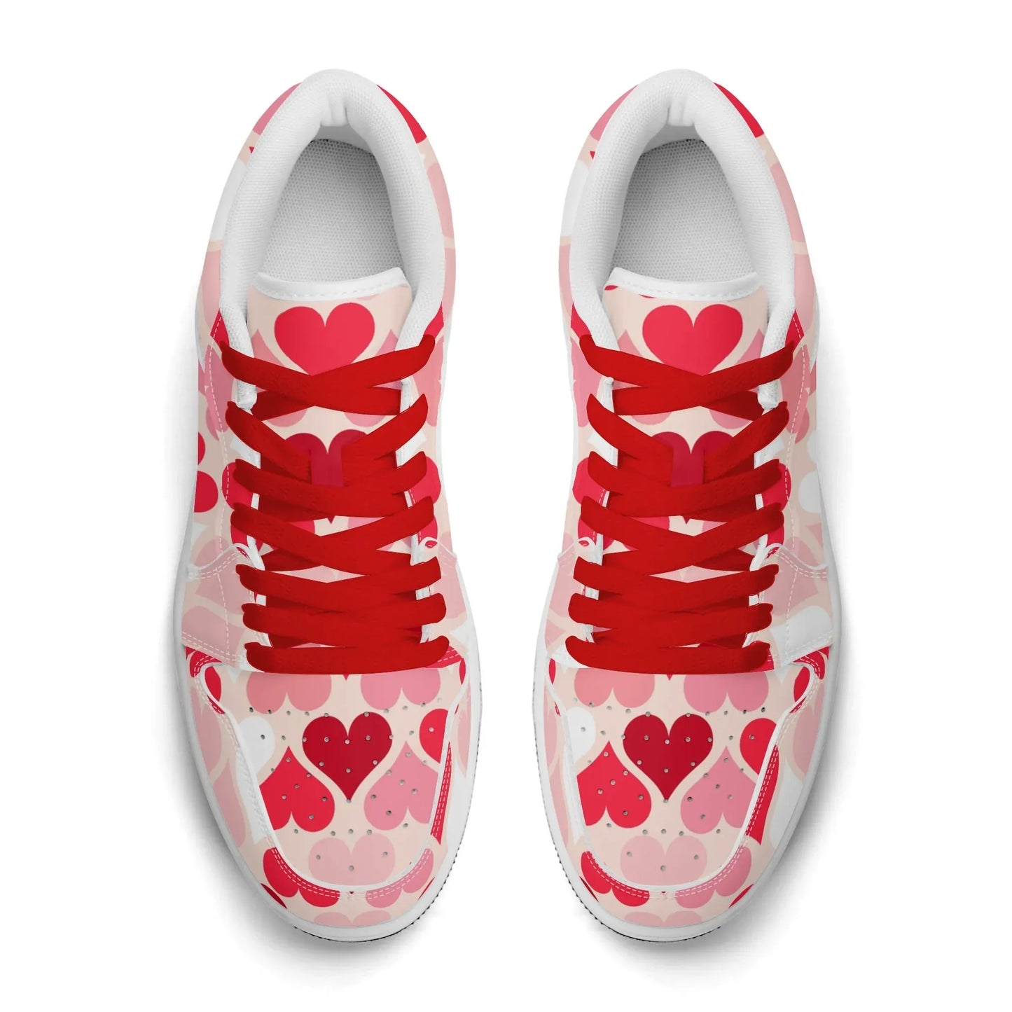 red-hearts-low-top-leder-sneaker-fur-damen-sneaker-jlr-design-7 - JLR Design