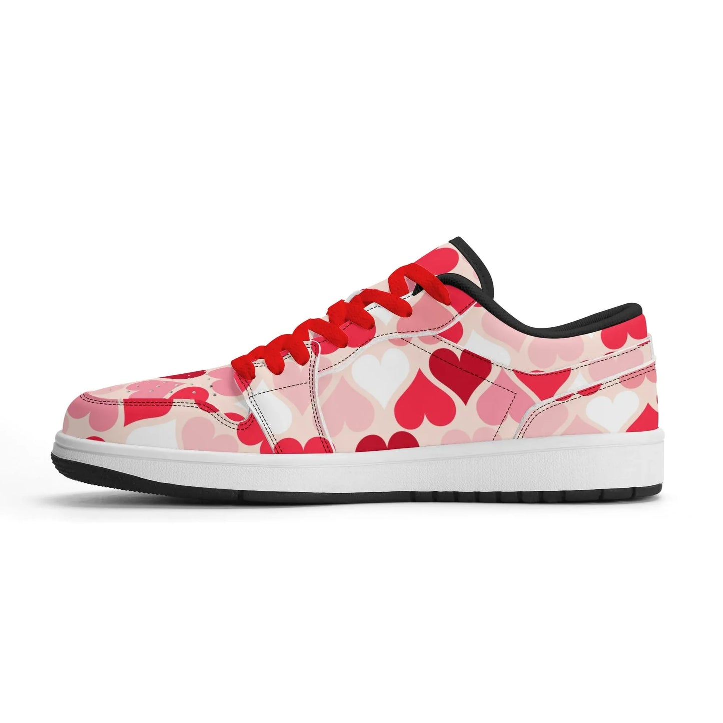 red-hearts-low-top-leder-sneaker-fur-herren-sneaker-jlr-design-11 - JLR Design