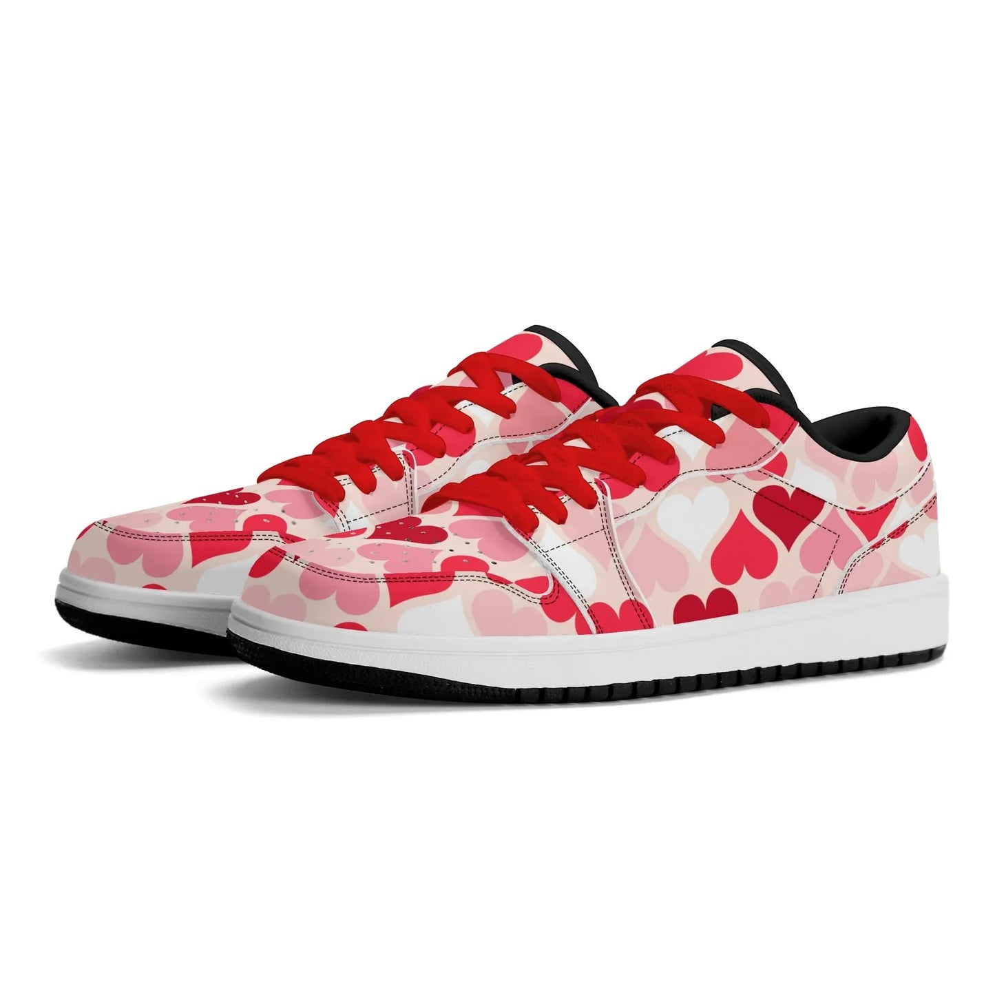 red-hearts-low-top-leder-sneaker-fur-herren-sneaker-jlr-design-8 - JLR Design