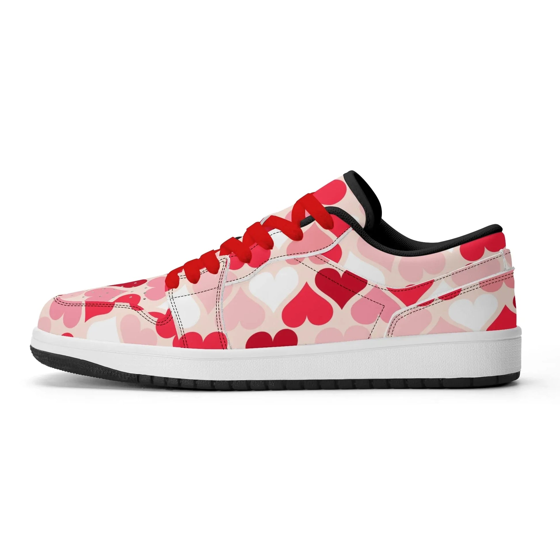 red-hearts-low-top-leder-sneaker-fur-herren-sneaker-jlr-design-9 - JLR Design