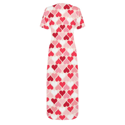 red-hearts-short-sleeve-long-dress-long-dress-jlr-design-4 - JLR Design