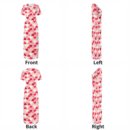 red-hearts-short-sleeve-long-dress-long-dress-jlr-design-7 - JLR Design