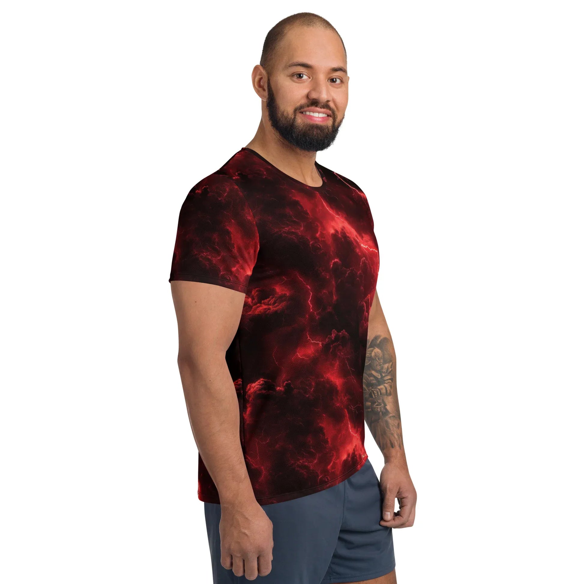 red-lightning-sport-t-shirt-fur-herren-sport-t-shirt-jlr-design-10 - JLR Design
