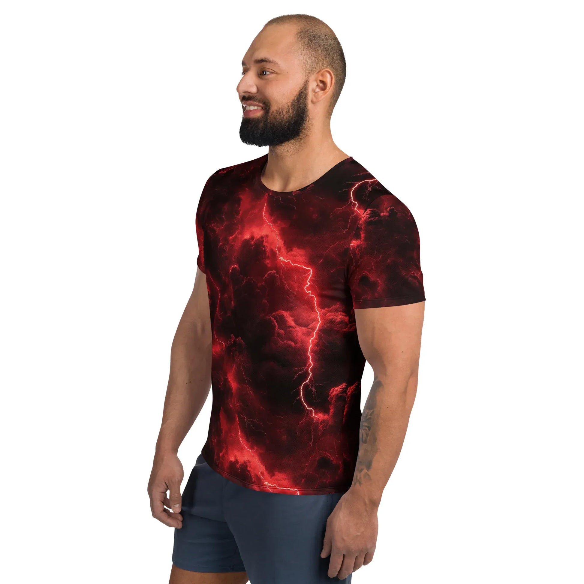 red-lightning-sport-t-shirt-fur-herren-sport-t-shirt-jlr-design-9 - JLR Design