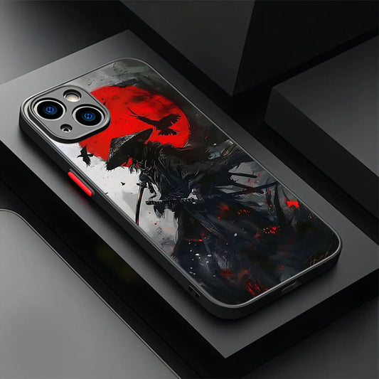 red-moon-samurai-handyhulle-fur-iphone-7-8-11-12-13-14-15-16-minipluspropromax-handyhulle-jlr-design-1 - JLR Design