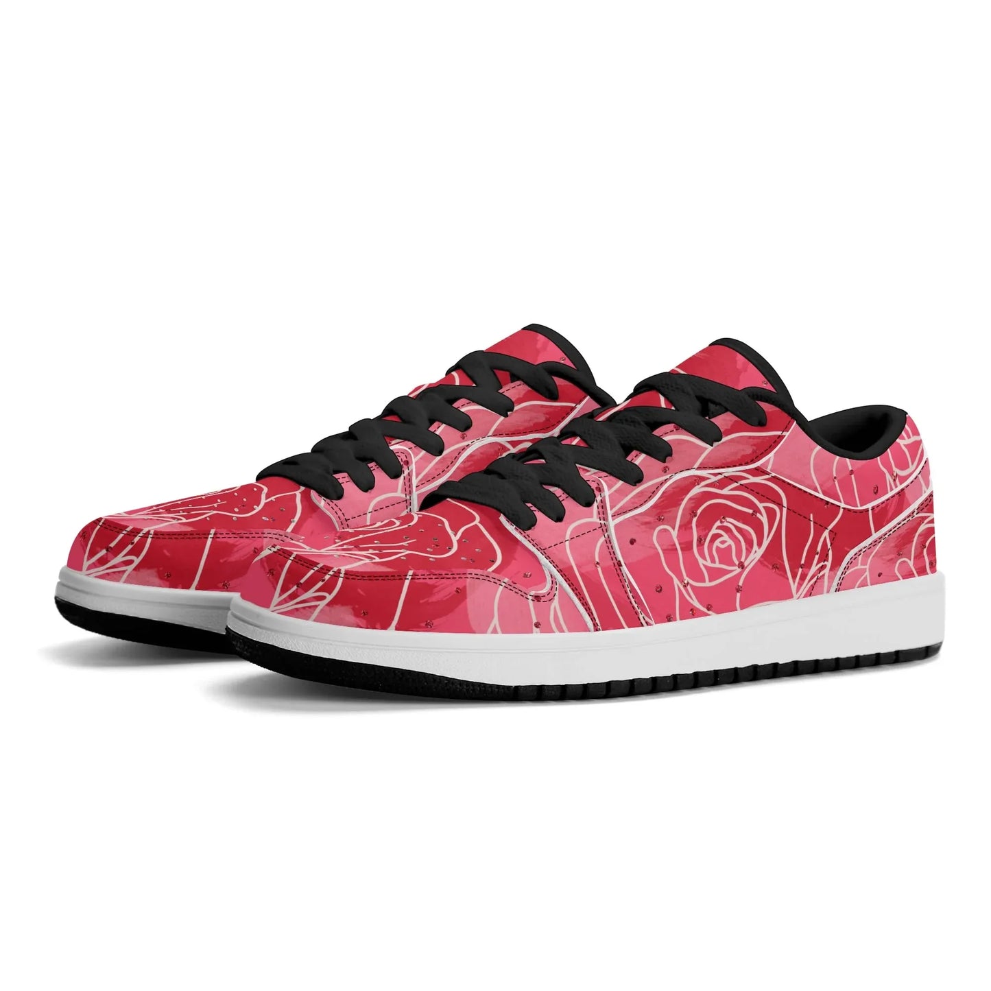 red-rose-low-top-leder-sneaker-fur-damen-sneaker-jlr-design-8 - JLR Design