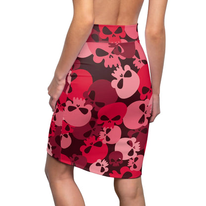 red-skull-bleistiftrock-fur-damen-eleganter-mid-waist-rock-mit-stretch-komfort-bleistiftrock-jlr-design-2 - JLR Design