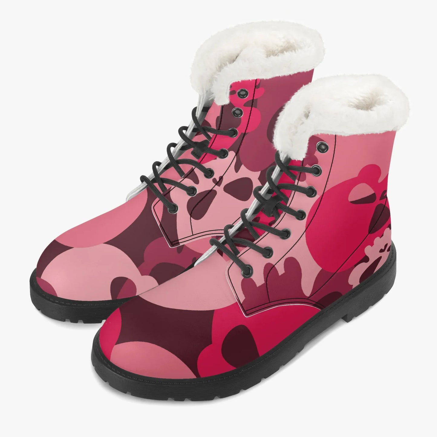 red-skull-faux-fur-leder-boots-boots-jlr-design-2 - JLR Design