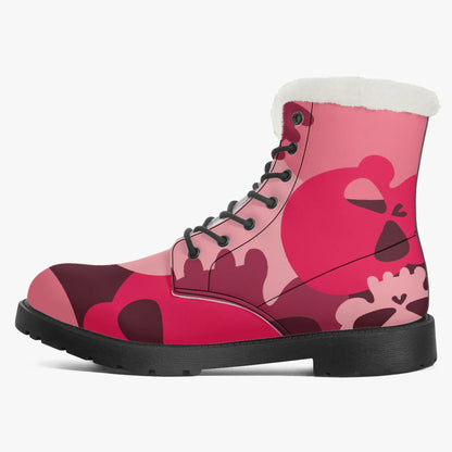 red-skull-faux-fur-leder-boots-boots-jlr-design-4 - JLR Design