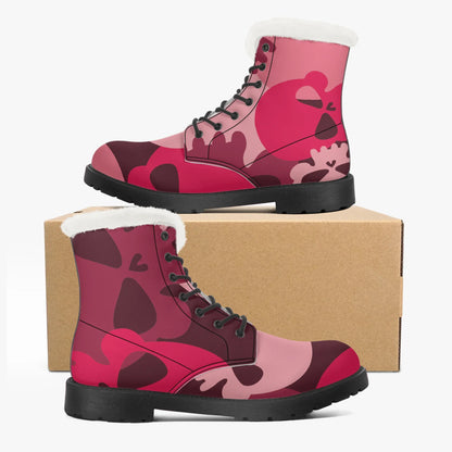 red-skull-faux-fur-leder-boots-boots-jlr-design-5 - JLR Design