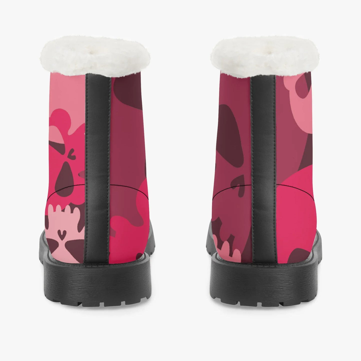 red-skull-faux-fur-leder-boots-boots-jlr-design-6 - JLR Design