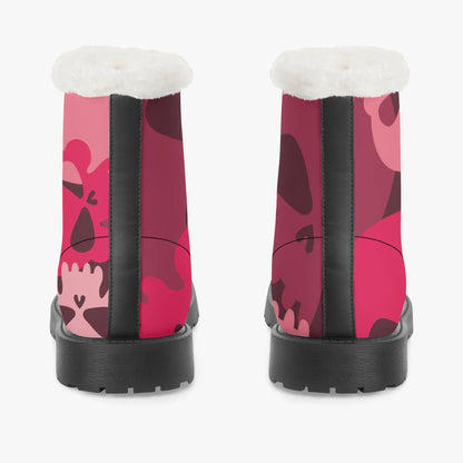 red-skull-faux-fur-leder-boots-boots-jlr-design-6 - JLR Design