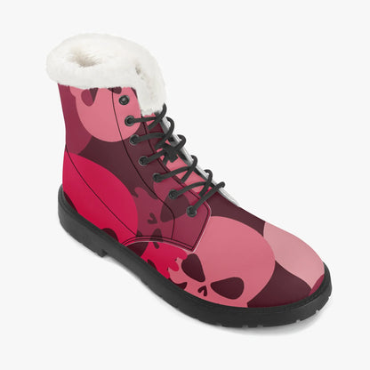 red-skull-faux-fur-leder-boots-boots-jlr-design-7 - JLR Design