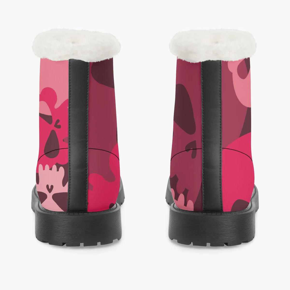 red-skull-faux-fur-leder-boots-boots-jlr-design-jlr-design-de-6 - JLR Design