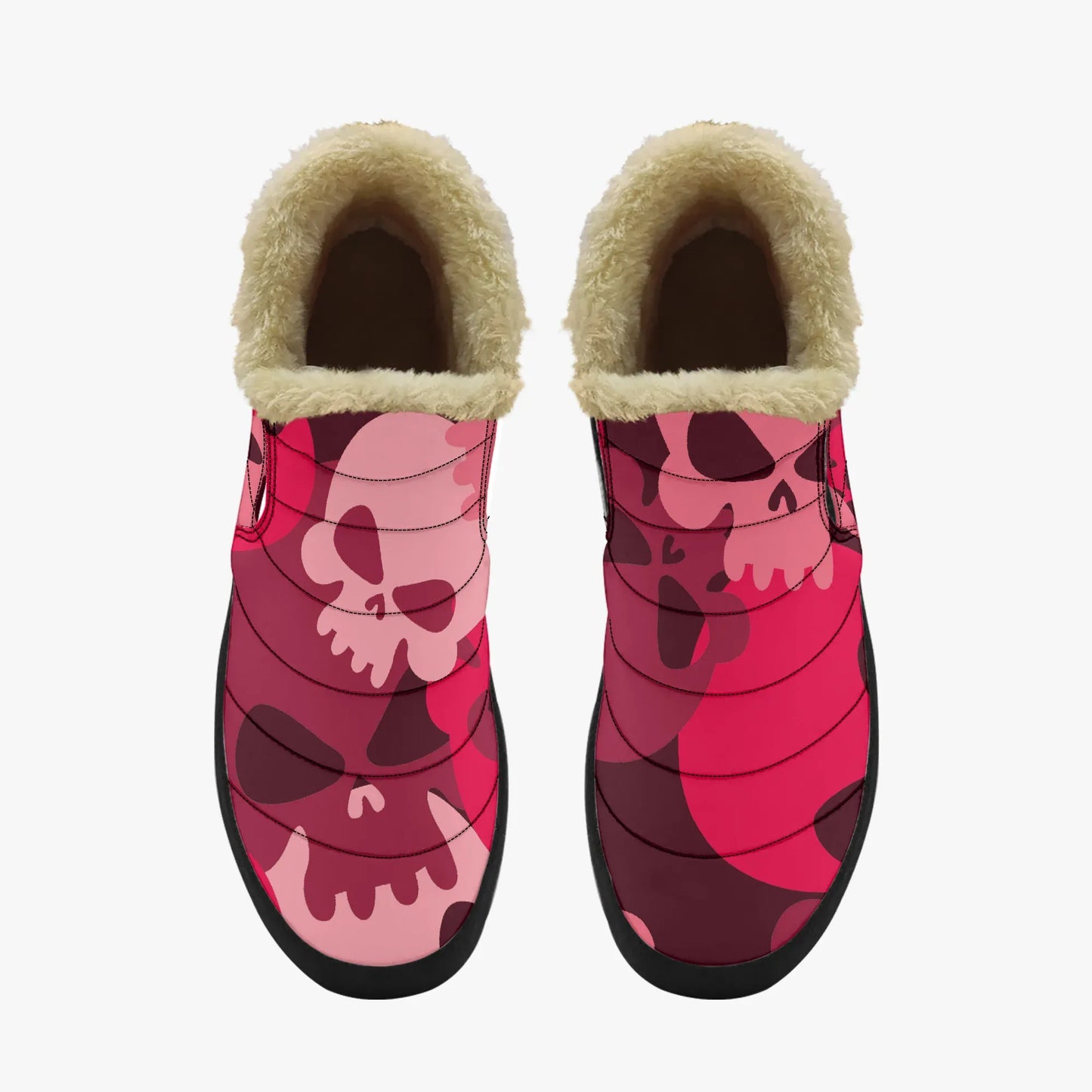 red-skull-faux-fur-slipper-slipper-jlr-design-5 - JLR Design