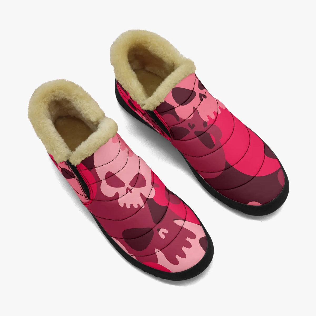 red-skull-faux-fur-slipper-slipper-jlr-design-jlr-design-de-2 - JLR Design