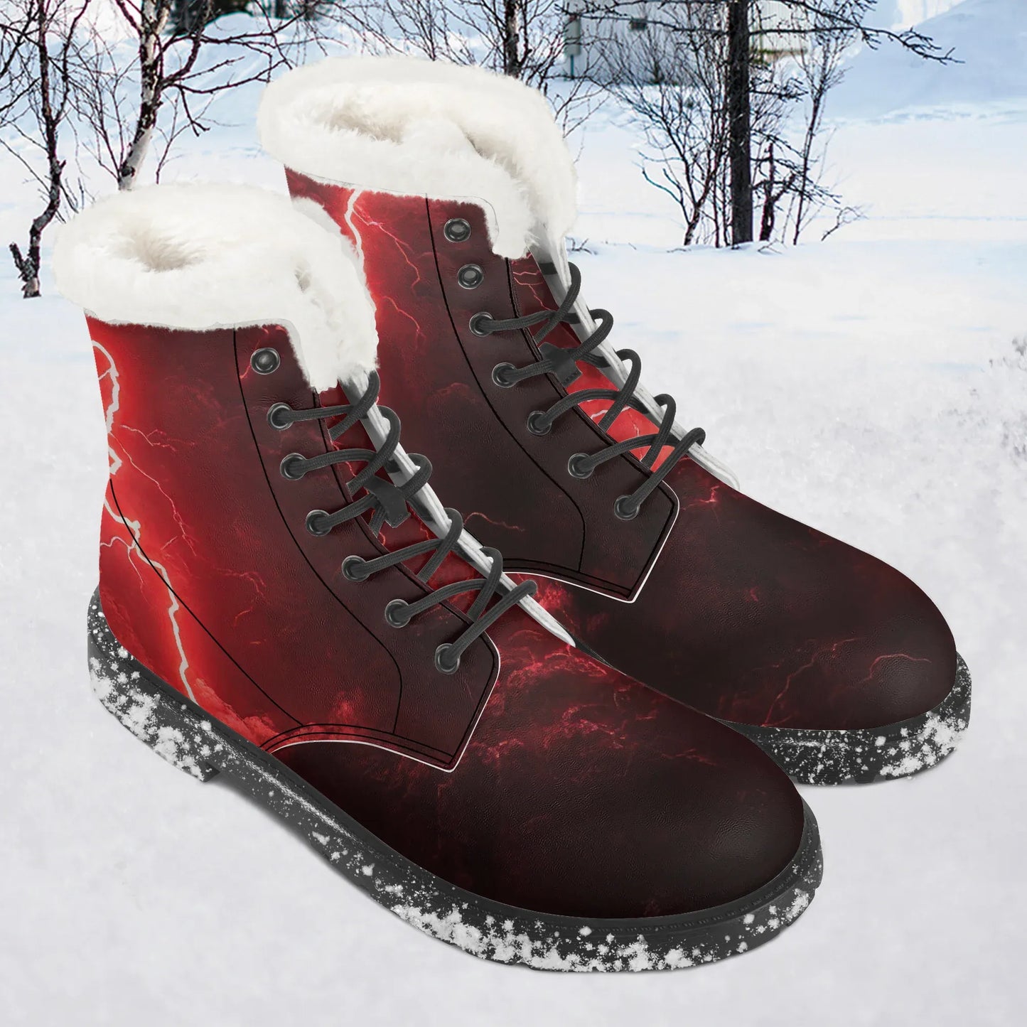red-thunder-faux-fur-leder-boots-boots-jlr-design-1 - JLR Design