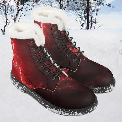 red-thunder-faux-fur-leder-boots-boots-jlr-design-1 - JLR Design