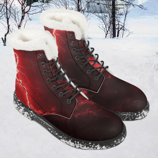 red-thunder-faux-fur-leder-boots-boots-jlr-design-1 - JLR Design