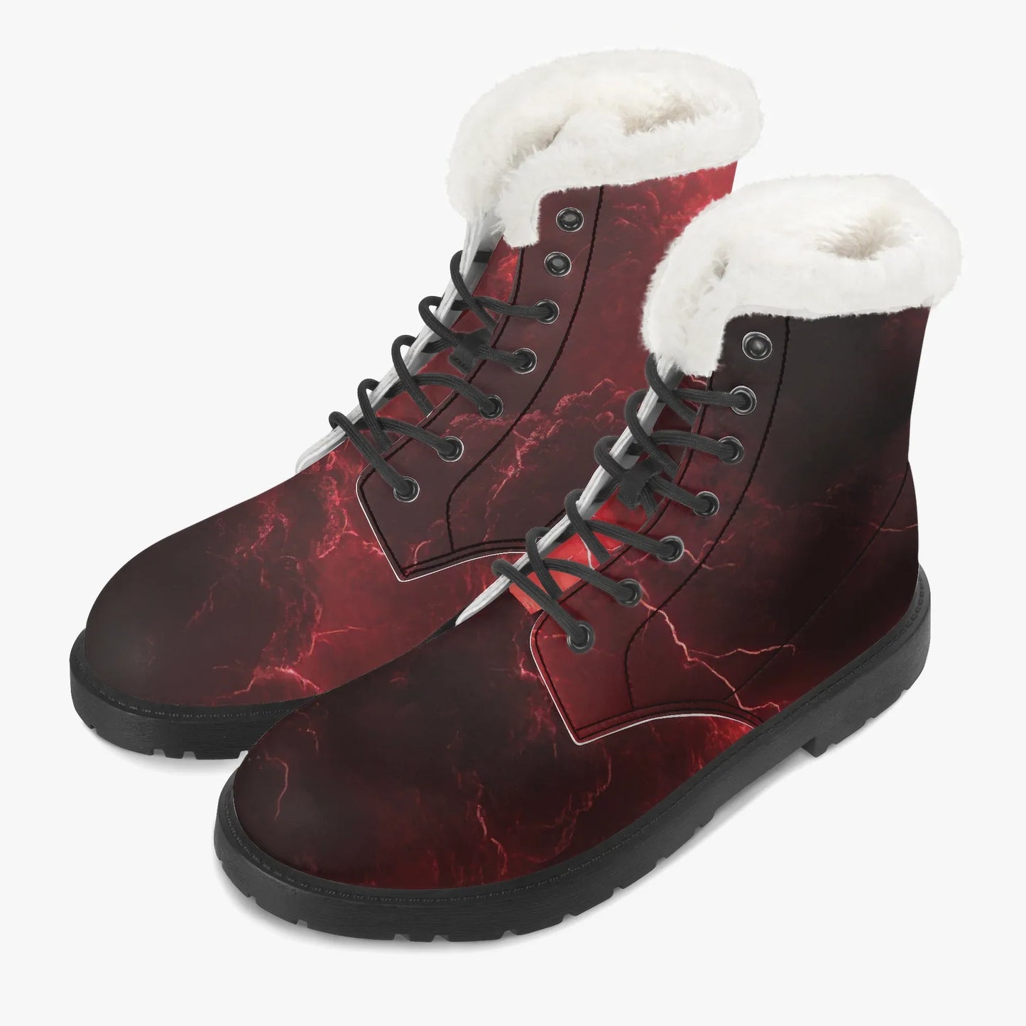 red-thunder-faux-fur-leder-boots-boots-jlr-design-2 - JLR Design