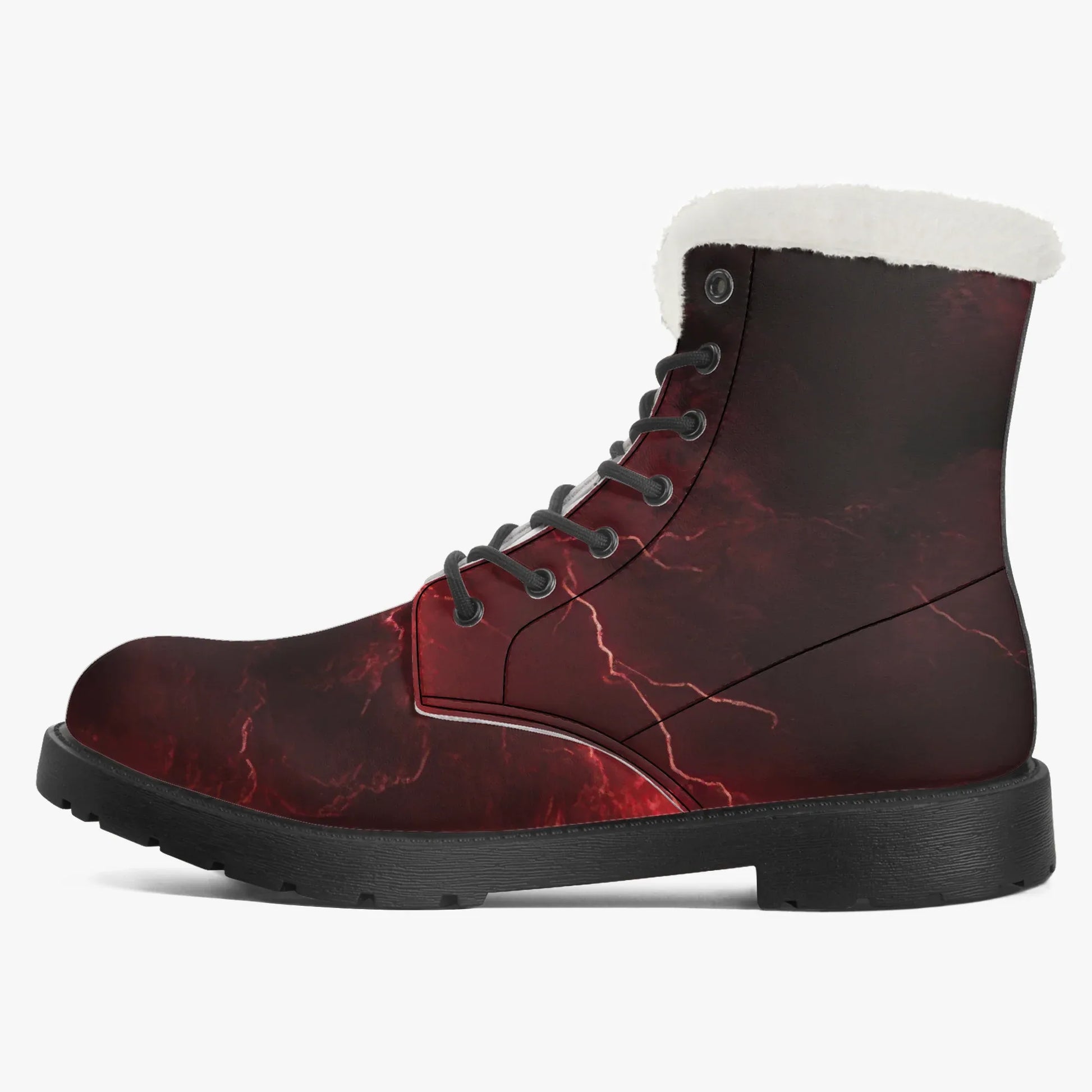 red-thunder-faux-fur-leder-boots-boots-jlr-design-4 - JLR Design