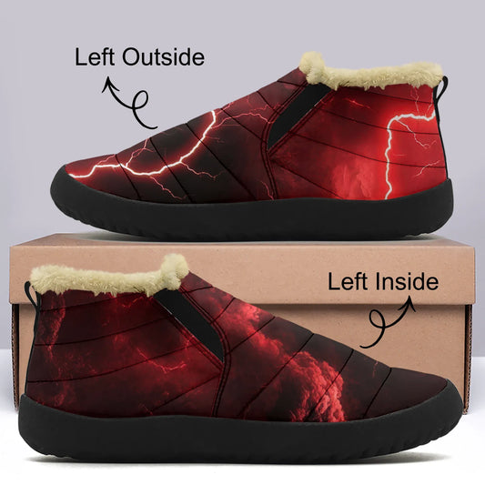 red-thunder-faux-fur-slipper-slipper-jlr-design-1 - JLR Design