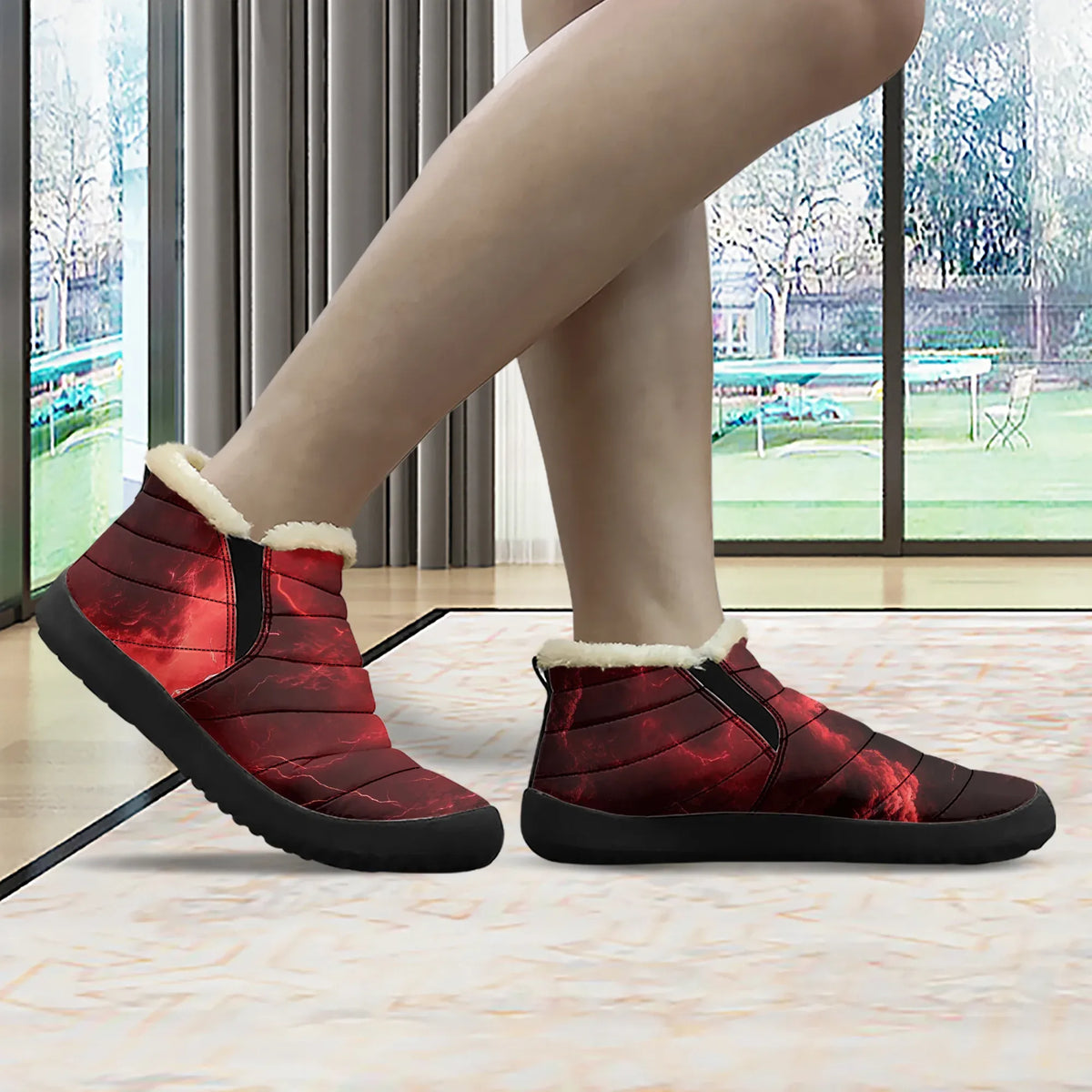 red-thunder-faux-fur-slipper-slipper-jlr-design-jlr-design-de-3 - JLR Design