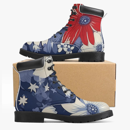 red-white-blue-flower-leder-boots-or-stylische-und-warme-winterstiefel-boots-jlr-design-10 - JLR Design