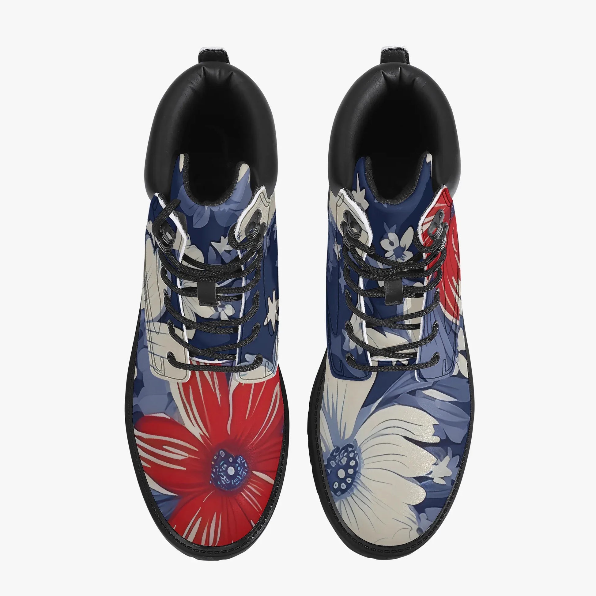 red-white-blue-flower-leder-boots-or-stylische-und-warme-winterstiefel-boots-jlr-design-4 - JLR Design