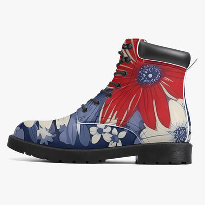 red-white-blue-flower-leder-boots-or-stylische-und-warme-winterstiefel-boots-jlr-design-6 - JLR Design