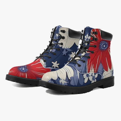 red-white-blue-flower-leder-boots-or-stylische-und-warme-winterstiefel-boots-jlr-design-8 - JLR Design